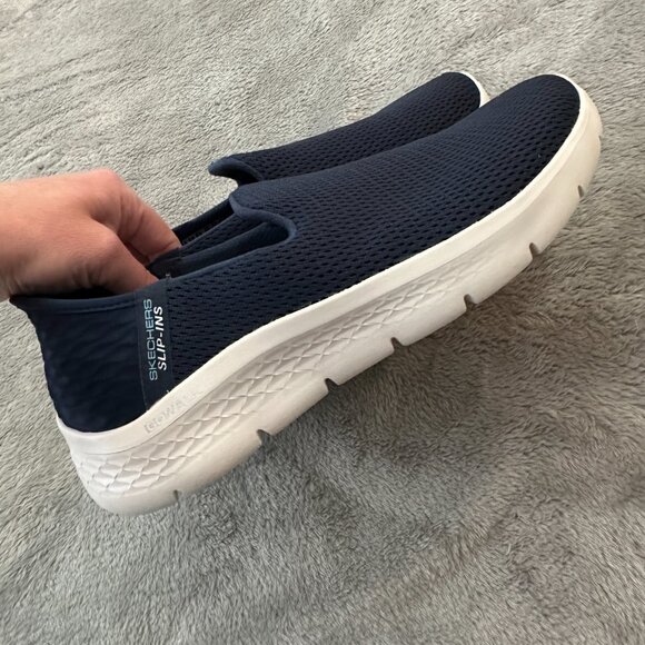 Skechers Slip In Knit Sneakers Shoes Women's size 8 Navy Blue - Picture 4 of 5